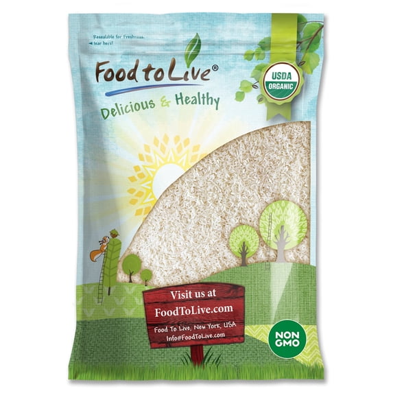 Organic Long Grain White Rice, 8 Pounds — Non-GMO, Kosher, Vegan, Raw - by Food to Live