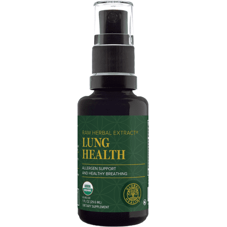 Organic Lung Health Detox Support Supplement Spray - Global Healing Center, 1 oz