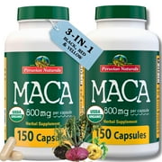 Organic Maca 150 Black Red Yellow Maca Capsules Gelatinized Maca Root Powder  from Peru, Supplement for Men & Women