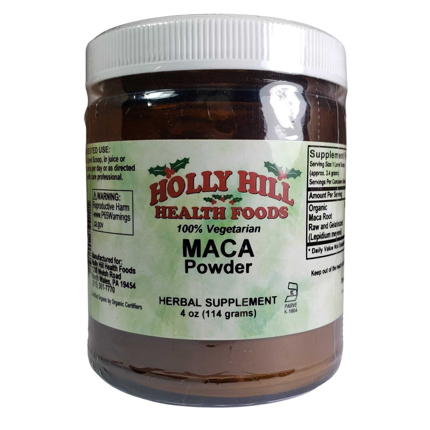 Holly Hill Health Foods, Organic Maca Powder, Hormone Balance & Energy ...