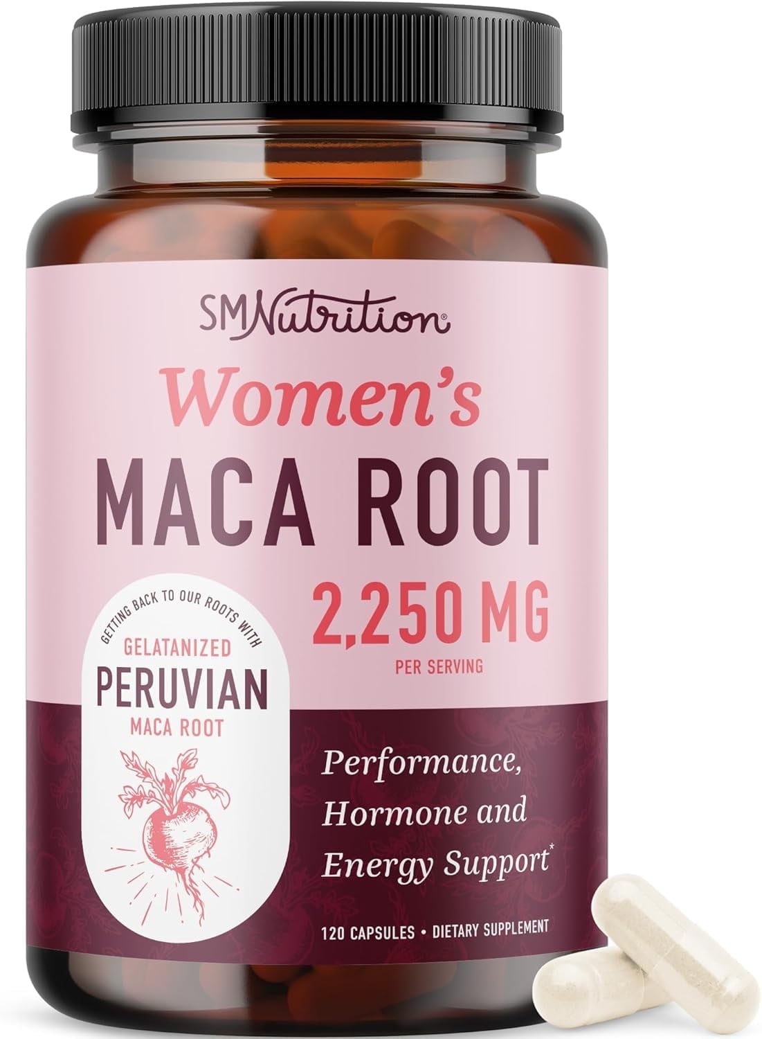 Organic Maca Root for Women | Peruvian Maca for Menstrual Cycle & Hormone Balance Support | 120 Ct