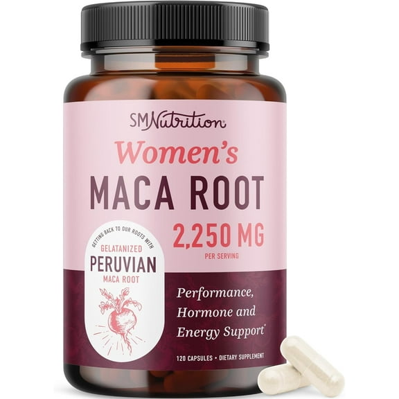 Organic Maca Root for Women | Peruvian Maca for Menstrual Cycle & Hormone Balance Support | 120 Ct