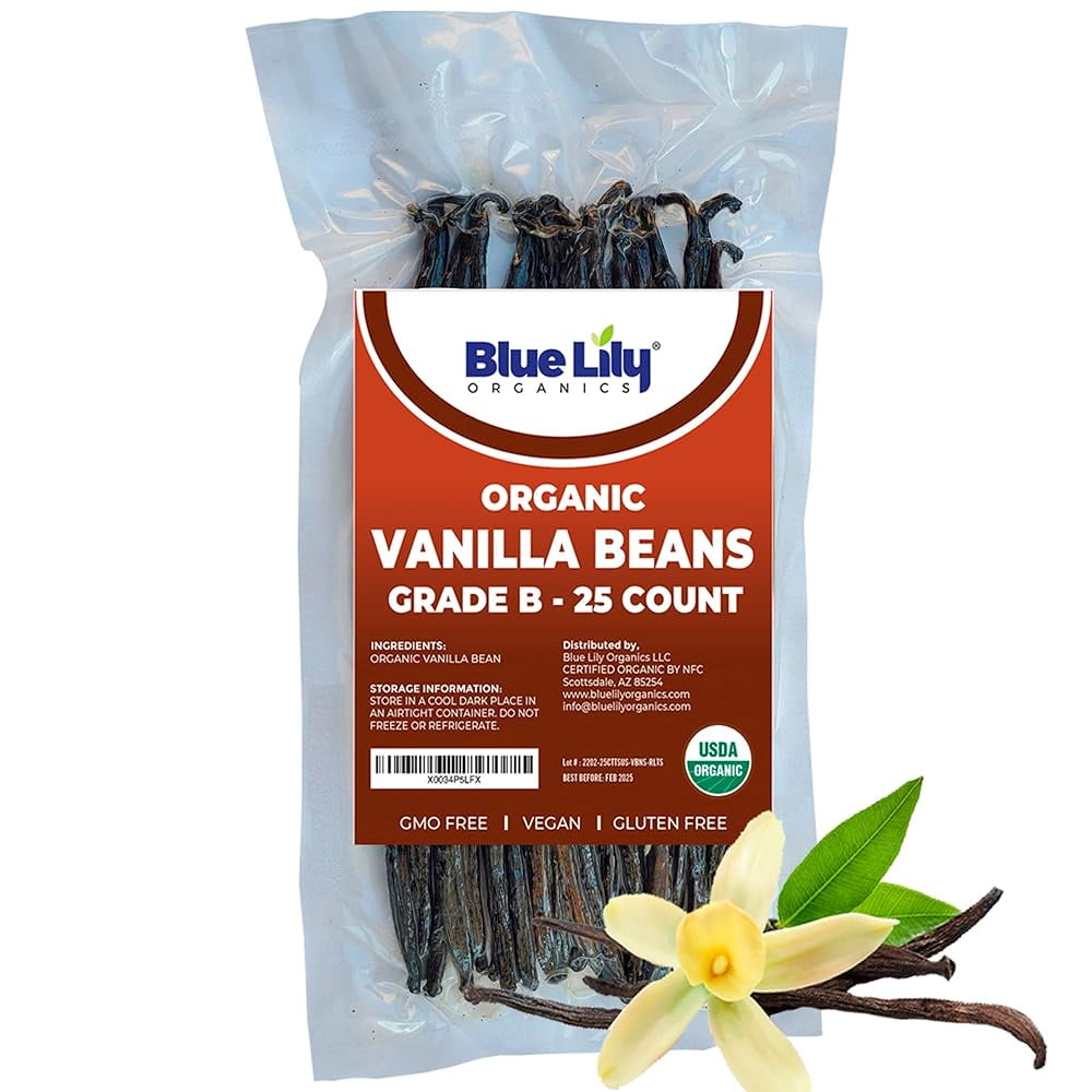 Organic Madagascar Vanilla Beans Whole Extract Grade B Vanilla Pods