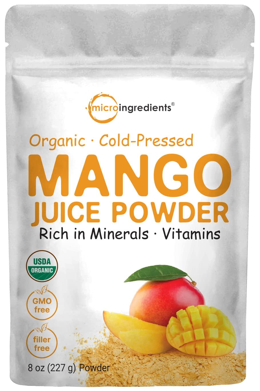 Organic Mango Juice Powder, 8oz | 100% Natural Fruit Powder | Cold ...