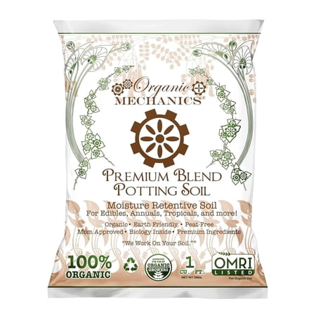 Organic Mechanics Premium Blend Potting Soil, 1 cu ft