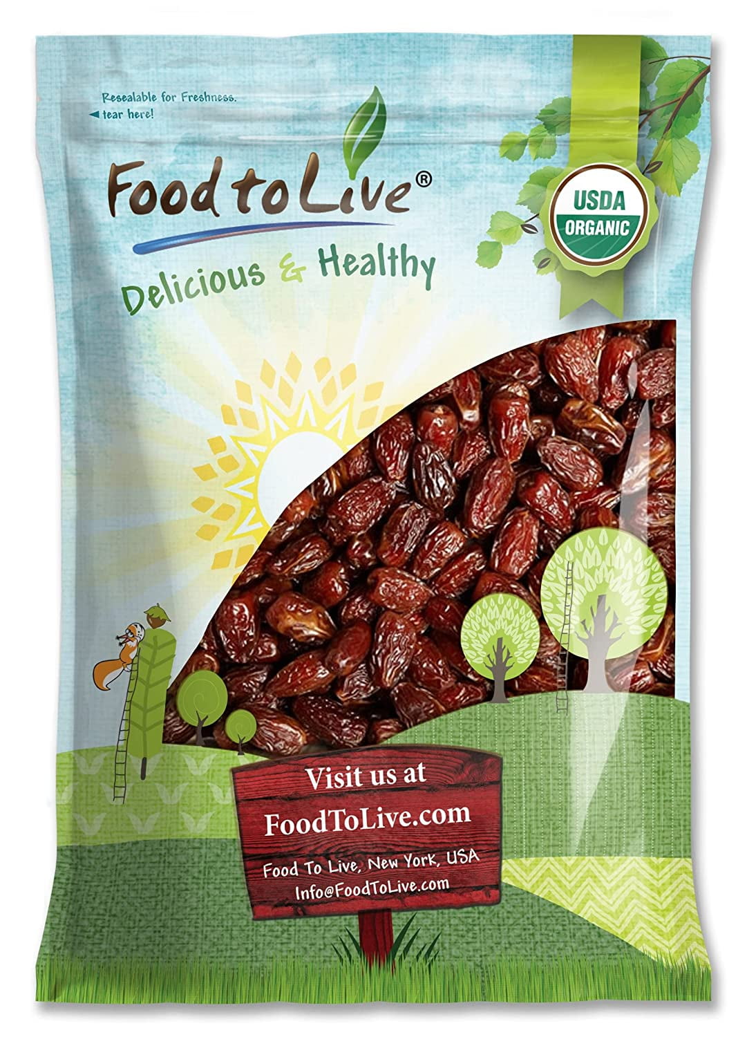 Organic Medjool Dates, 10 Pounds NonGMO, Whole Dried Dated Pits