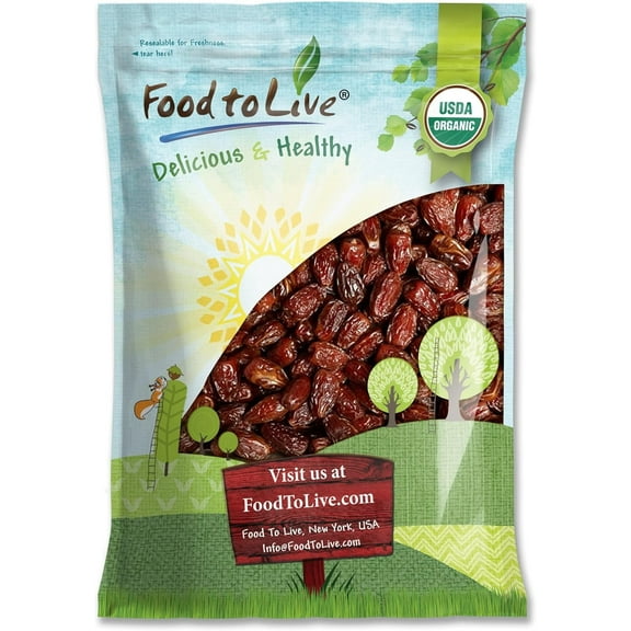 Organic Medjool Dates, 6 Pounds  Non-GMO, Raw, Vegan - by Food to Live