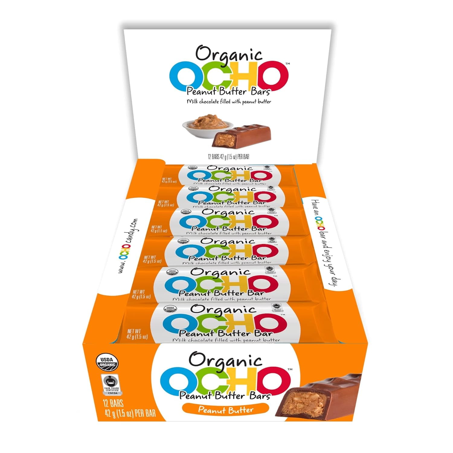 Organic Milk Chocolate Butter Bars 12ct Bar Caddy