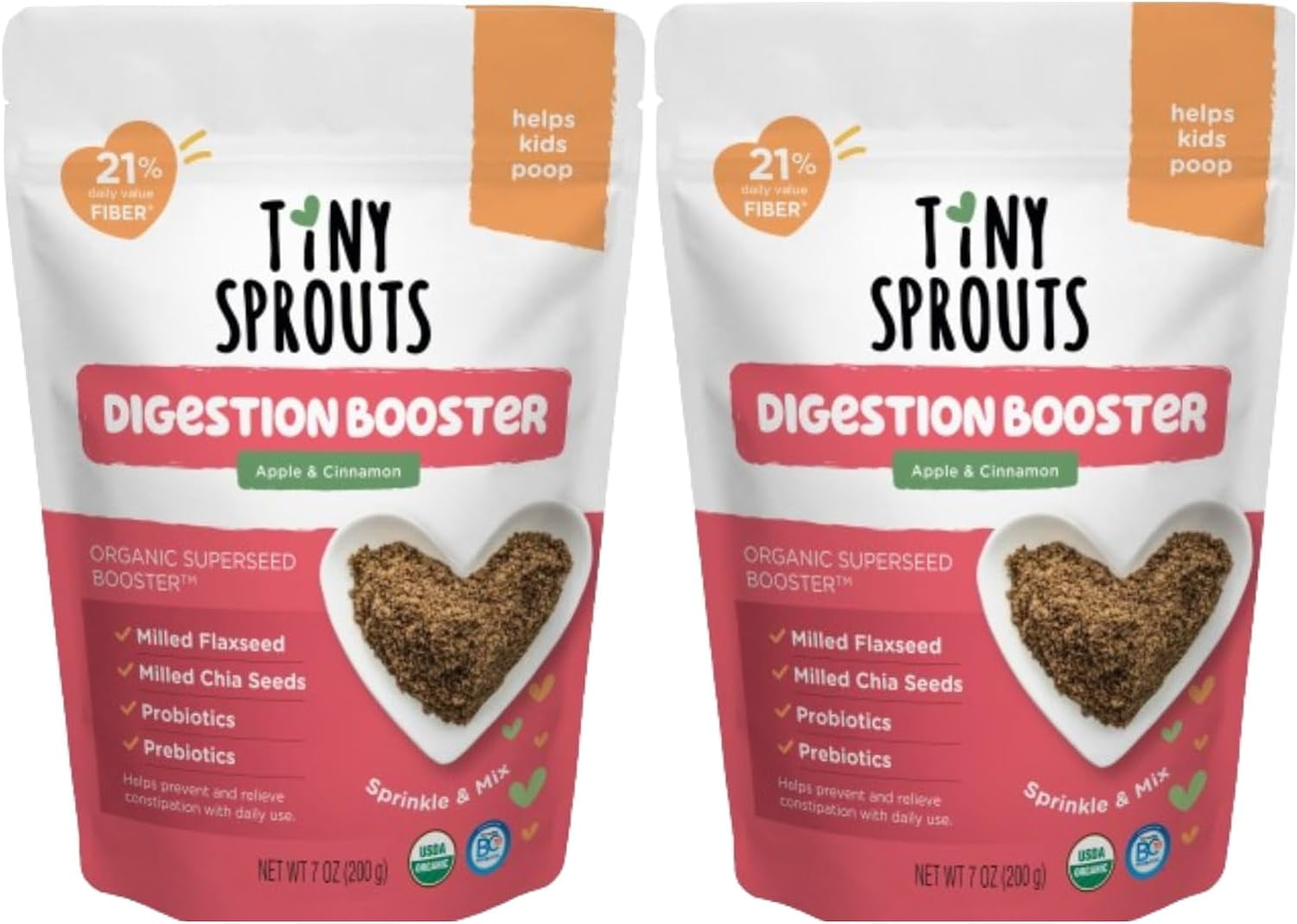 Organic Milled Chia & Flax Seed Digestion Blend with D + Prebiotic