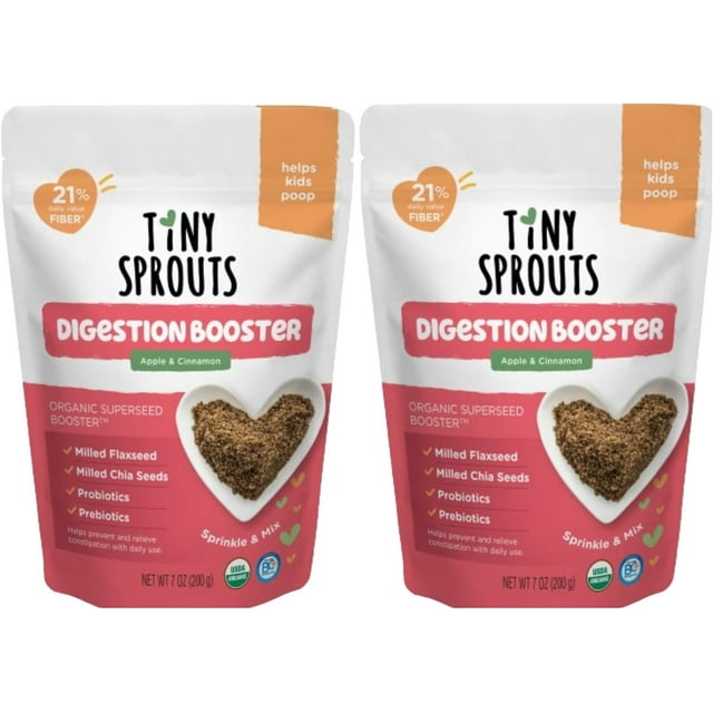 Organic Milled Chia & Flax Seed Digestion Blend with D + Prebiotic Fiber Superseeds for 6M