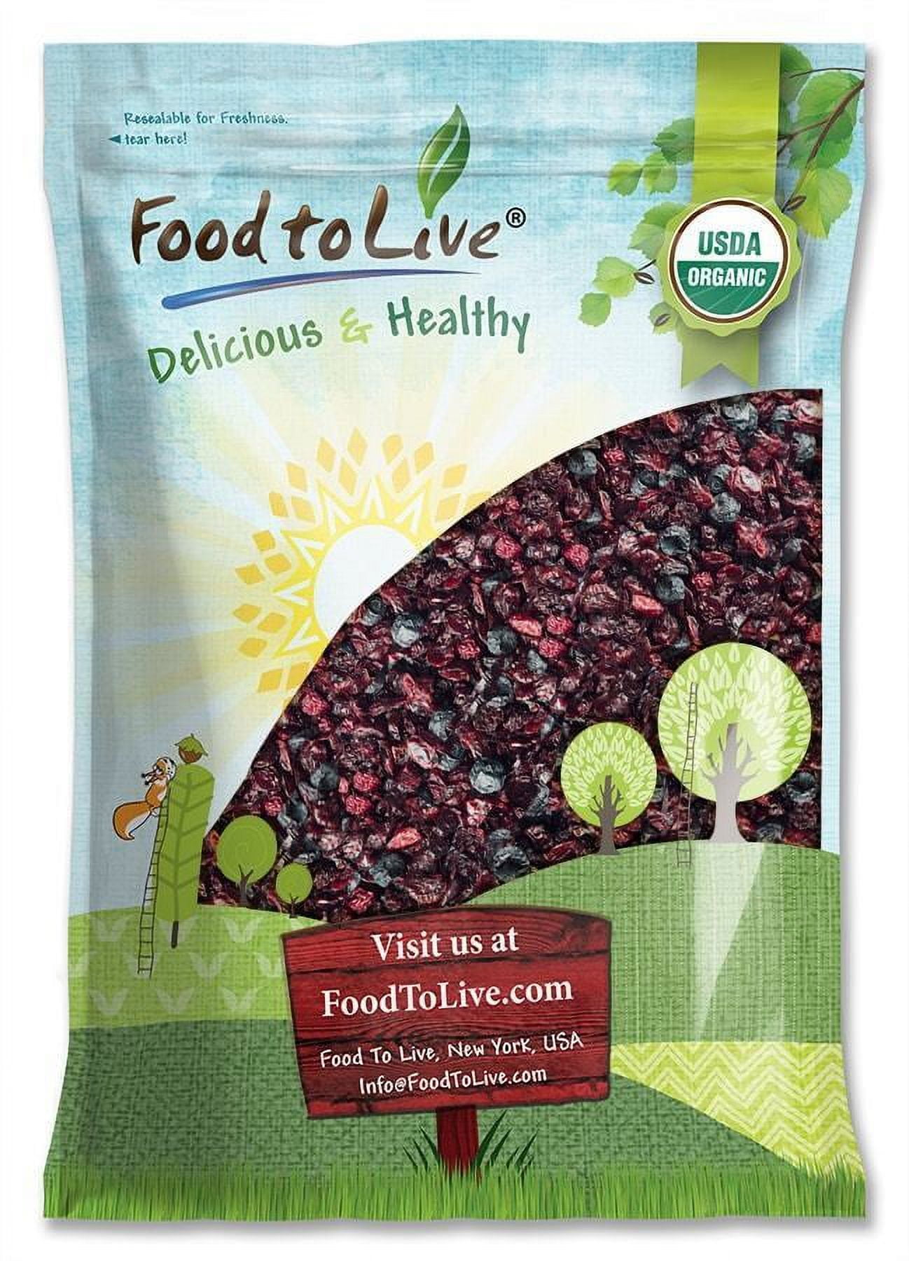 Organic Mixed Berries,12 Pounds  Non-GMO, Blueberries, Cranberries, Tart Cherries  by Food to Live