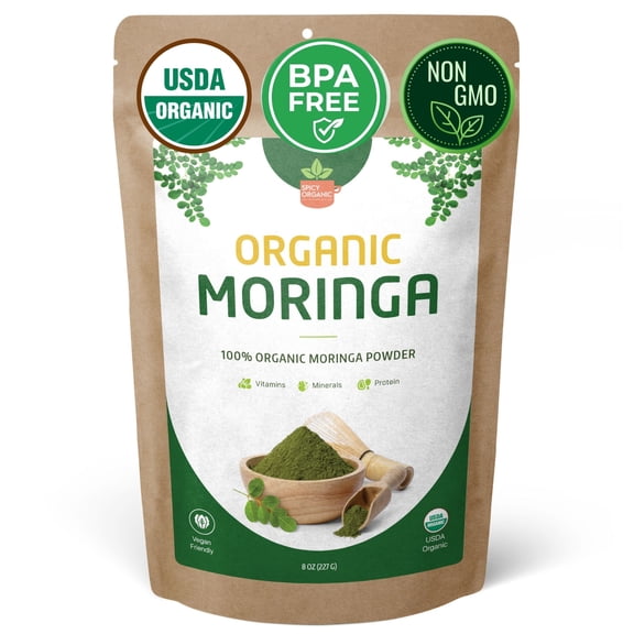 Organic Moringa Powder - Superfood Boost for Smoothies, Tea, and Cooking - Rich in Vitamins and Minerals