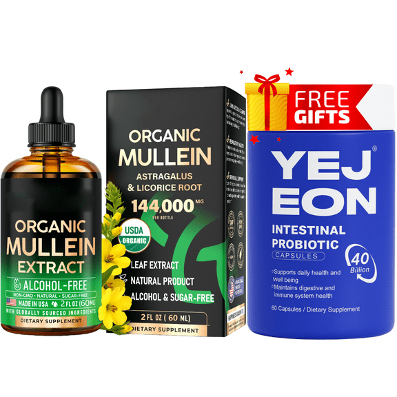 Organic Mullein Lung Cleanse Drops Respiratory Support