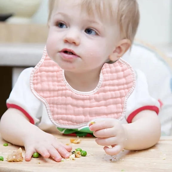 Organic Muslin Baby Bib Adjustable Unisex Feeding Lap Towel for Girls and Boys Soft Absorbent Dribble Protector Easy Snap Fastener Closure Machine Washable Durable