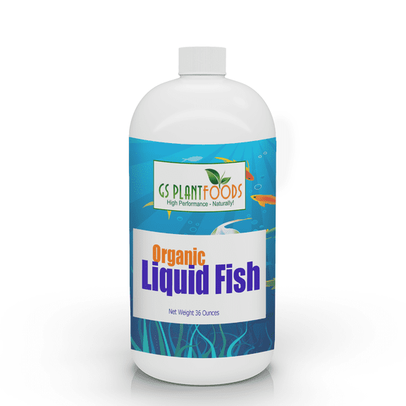 Organic Natural Liquid Fish Garden Soil Health Supplement Fertilizer for Vegetable Plants, Flower Plants - 1 Quart (32 Fl. Oz.) of Concentrate