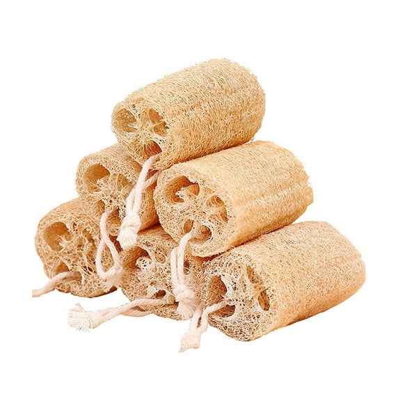 Organic Natural Loofah Sponge Hydrotherapy Set for Exfoliating Softening in Bath and Shower Body Scrub 6PCS