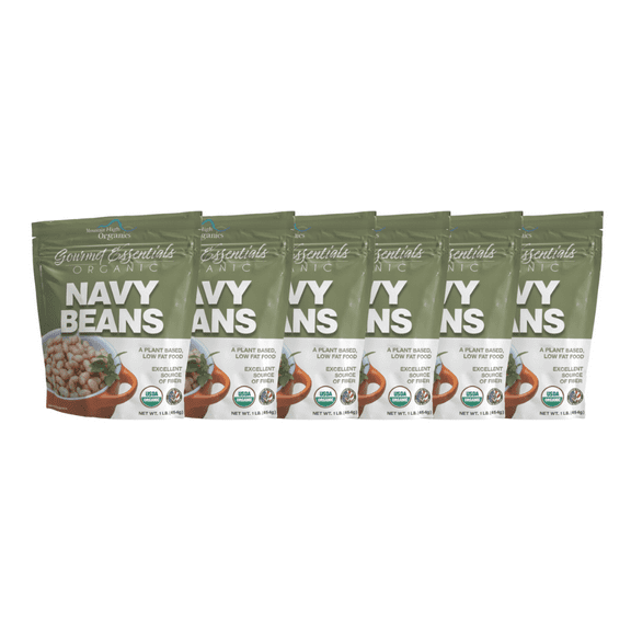 Organic Navy Beans, 1 lb. (6 pack) - Mountain High Organics