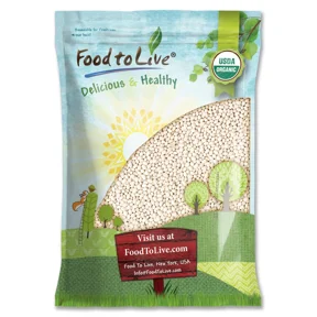 Organic Navy Beans, 10 Pounds Non-GMO, Kosher, Raw, Vegan by Food to Live