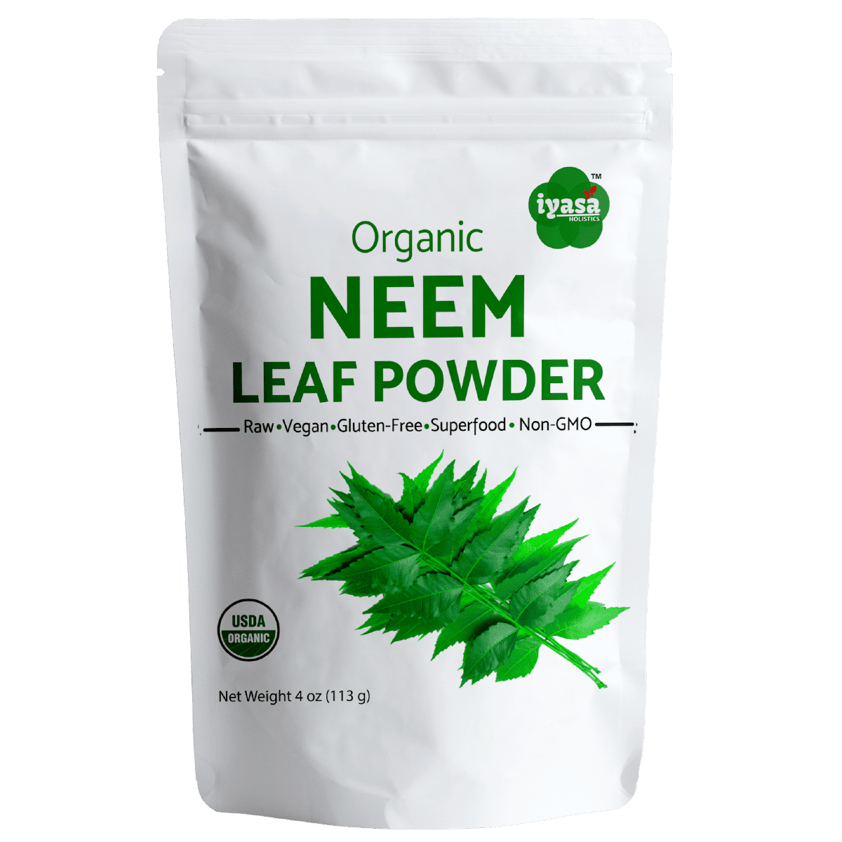 Organic Neem Leaf Powder Supplement Botanical Ayurveda Herb for Blood