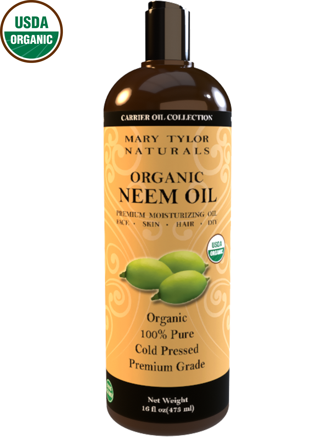 Organic Neem Oil 16 Oz Usda Certified By Mary Tylor Naturals Premium