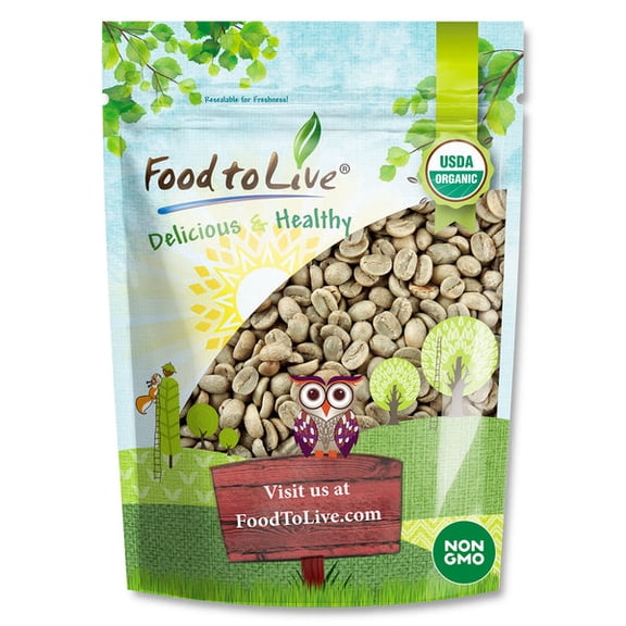Organic Nicaragua Arabica Green Coffee Beans, 5 Pounds – Unroasted, No-GMO, Vegan, Bulk – by Food to Live
