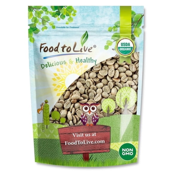 Organic Nicaragua Arabica Green Coffee Beans, 5 Pounds – Unroasted, No-GMO, Vegan, Bulk – by Food to Live