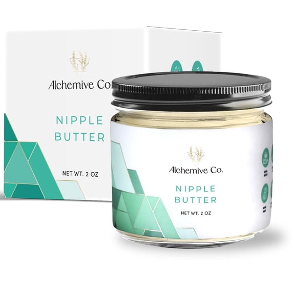 Organic Nipple Butter for Breastfeeding Relief - Safe Lanolin-Free, Non-Toxic Natural Balm for Sore, Cracked Nipples - Sensitive skin friendly for Nursing Moms Postpartum Essential, 2 oz