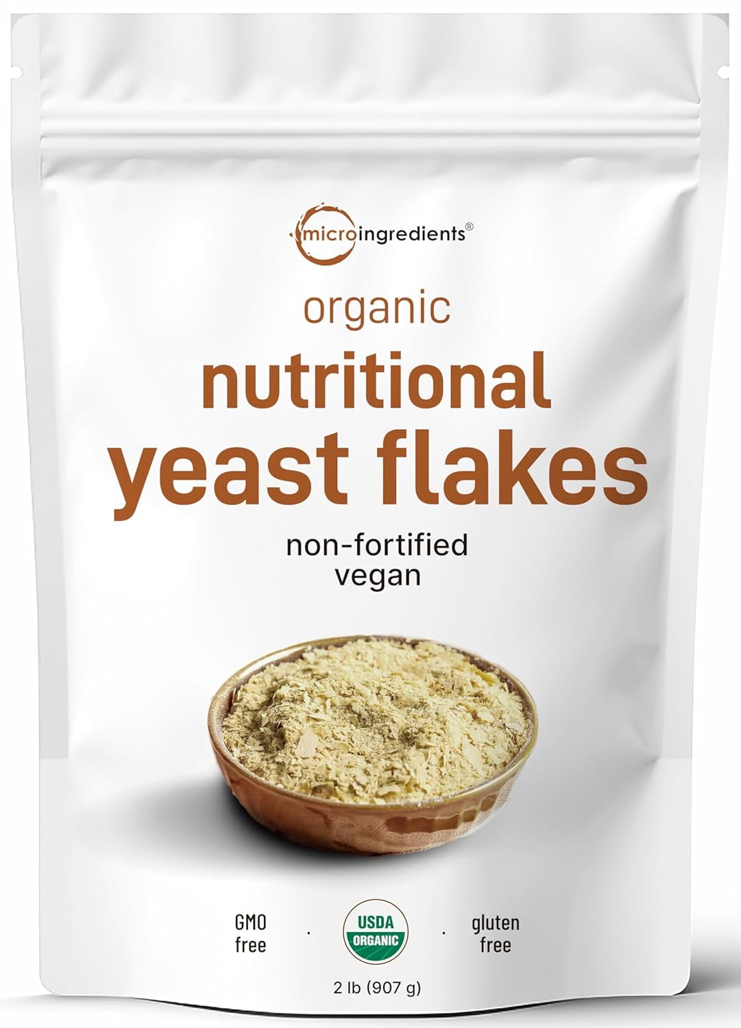 Organic Non Fortified Nutritional Yeast Flakes 2 Pounds Rich In 