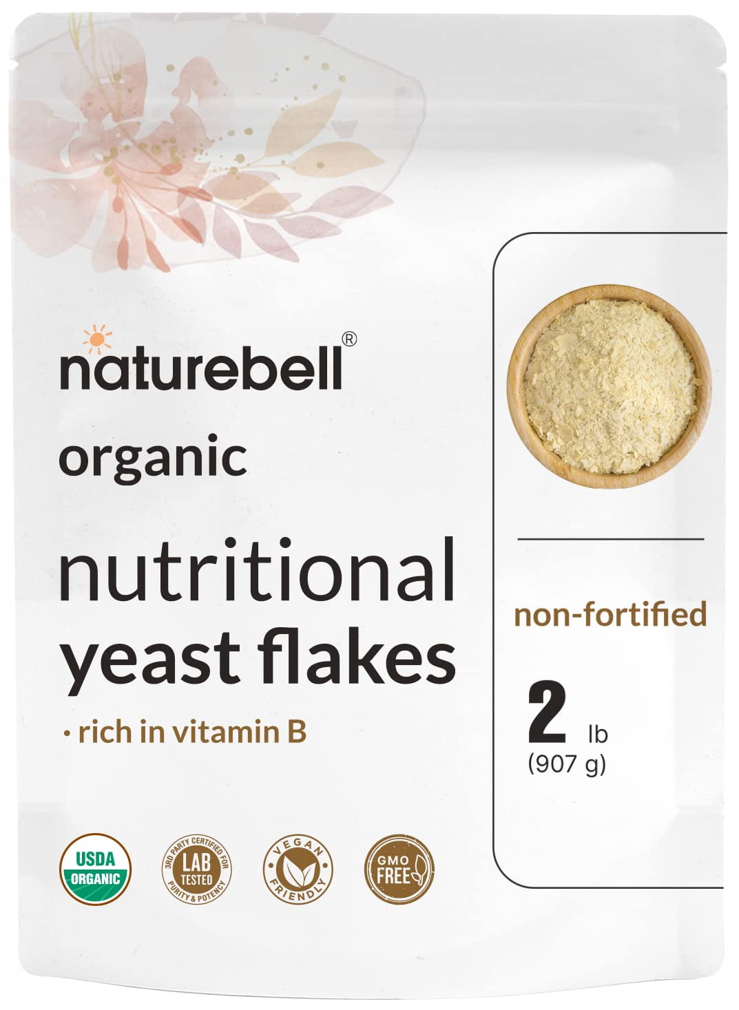 Organic NonFortified Nutritional Yeast Flakes, 2 lbs Versatile Vegan