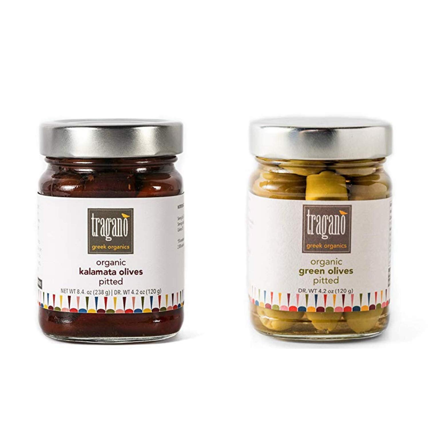 Organic Olive Combo, Pitted Kalamata and Pitted Green Olives