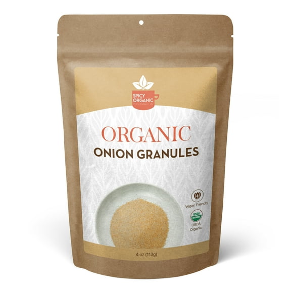Organic Onion Granules - 100% Pure and Natural Onion Powder for Cooking and Seasoning