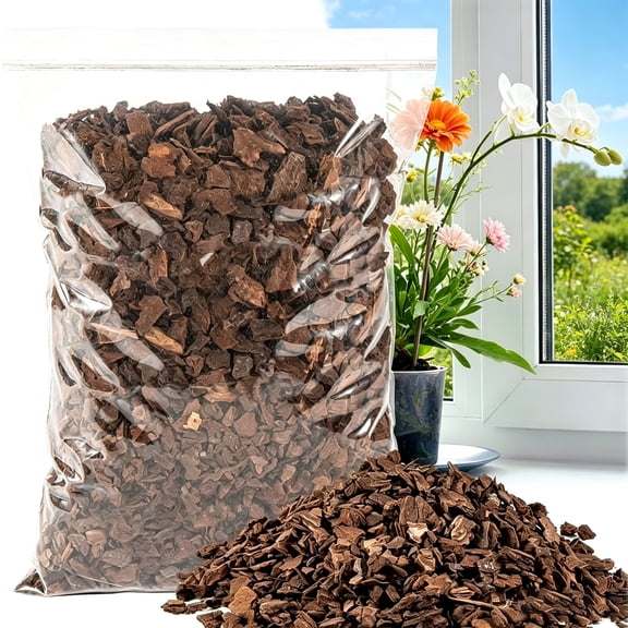 Organic Orchid Potting Bark,Tutuviw 0.2-0.5in Natural Orchid Potting Bark Mix Pine Bark Wood Chips Houseplant Mulch for Orchid Potting,Enhanced Drainage,Air Flow and Root Ventilation