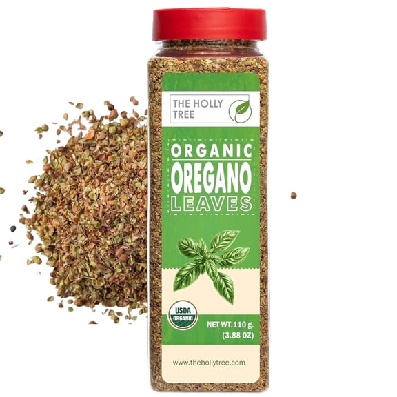 Organic Oregano Dried 3.88 oz Dried Oregano Leaves USDA Organic, Kosher, Gluten Free Seasoning The Holly Tree