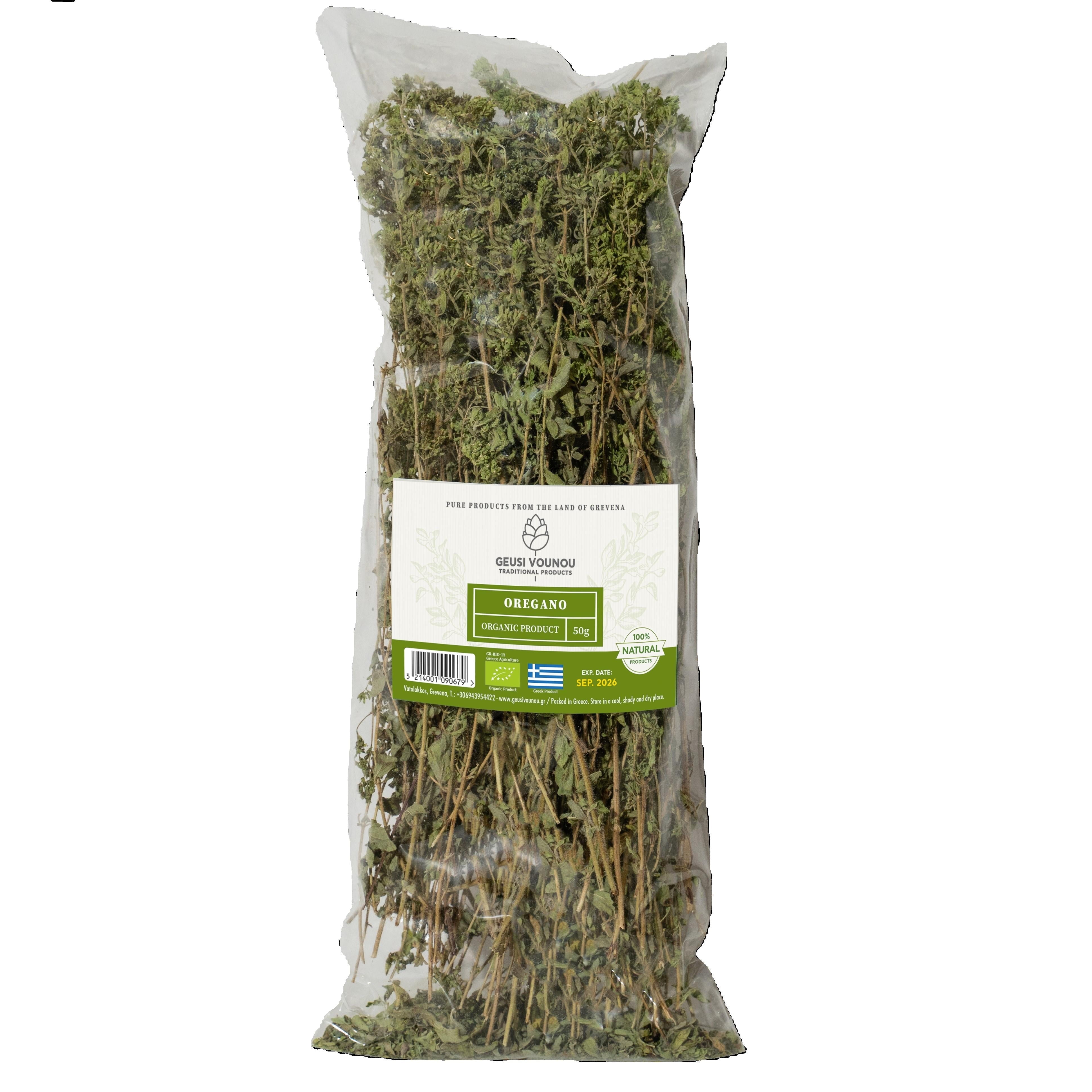 Organic Oregano from Greece - Whole, 60g - by Geusi Vounou