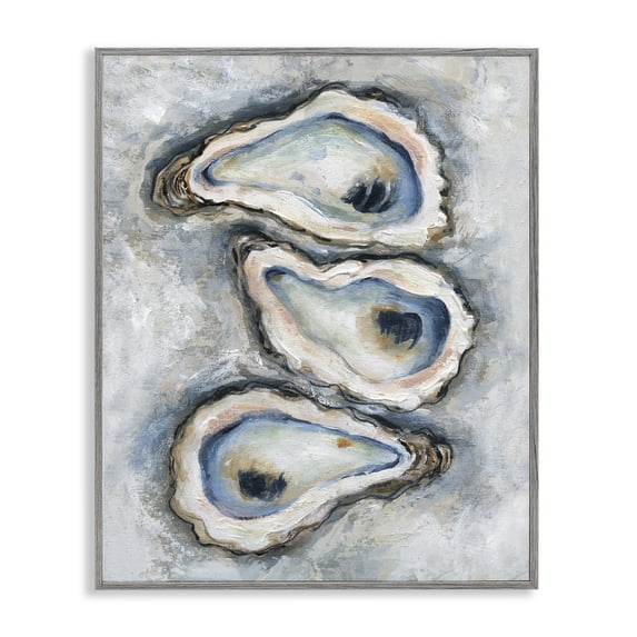 Stupell Industries Modern Organic Oyster Bar Gray Framed Giclee Art, 16 x 20, by Carol Robinson