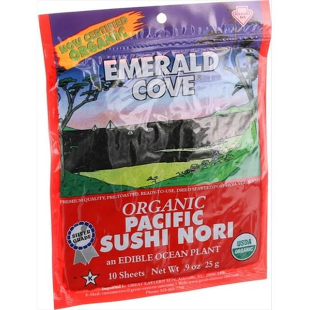 Organic Pacific Sushi Nori Toasted 10 Sheets