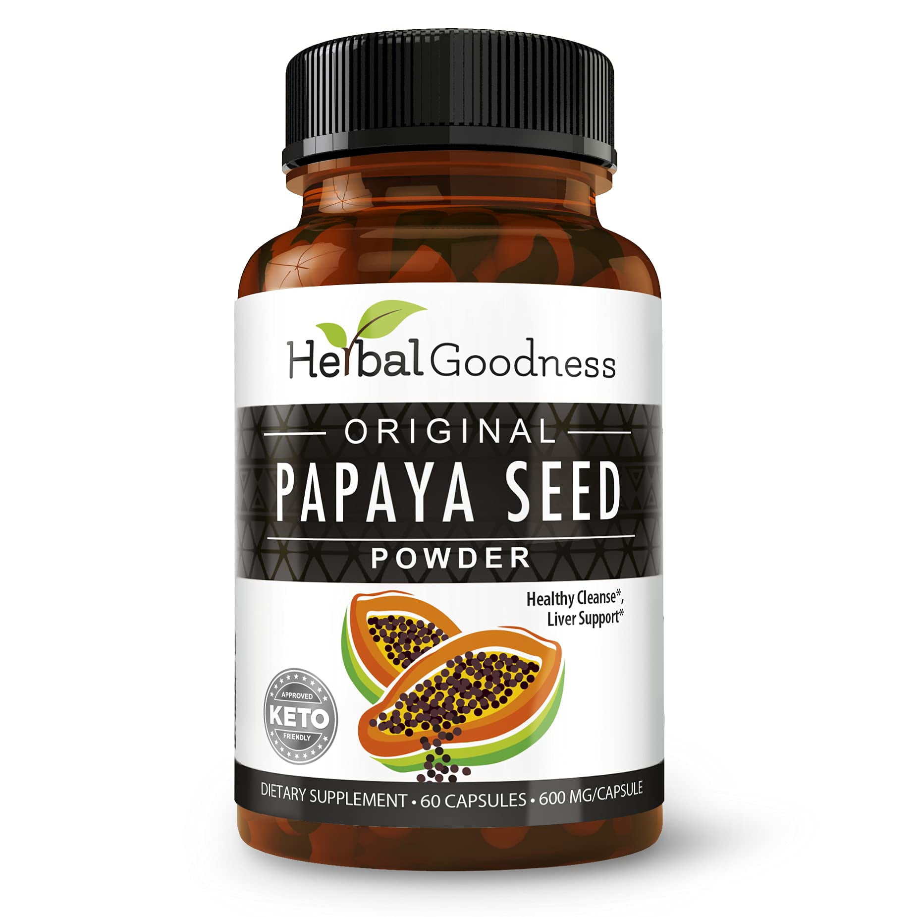 Organic Papaya Seeds Parasite Cleanse 60ct Provides Health Support