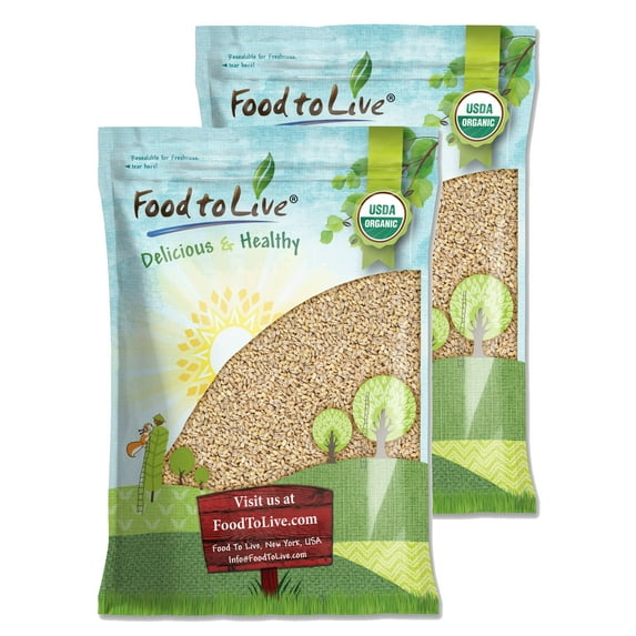 Organic Pearl Barley, 24 Pounds — Non-GMO, Kosher, Raw, Vegan — by Food to Live
