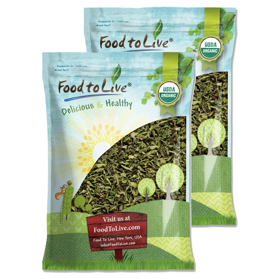 Organic Peppermint Leaves, 3 Pounds – Dried, Cut and Sifted, Caffeine-free, Kosher - by Food to Live