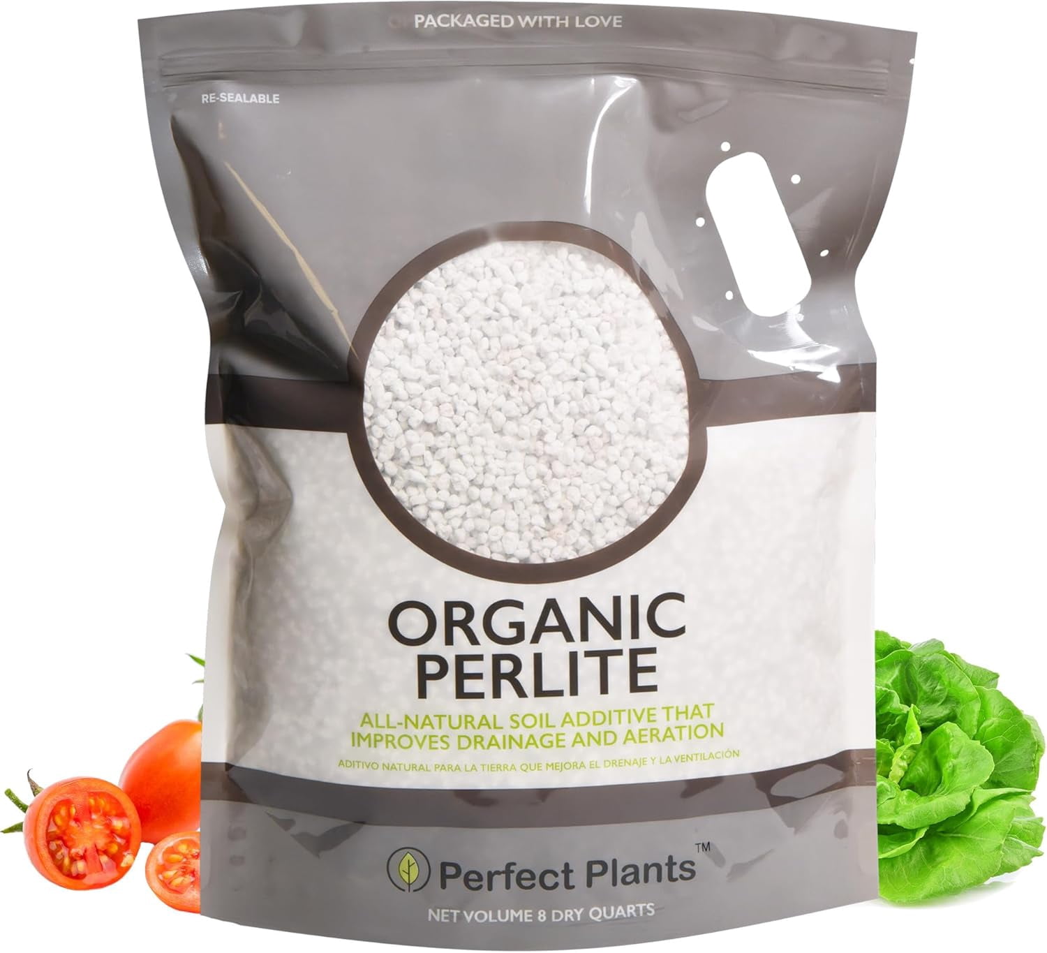 Organic Perlite by — Add to Soil for Indoor & Outdoor Container Plants for Drainage Management and Enhanced Growth (8qts.)