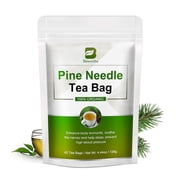 Organic Pine Needle Tea Bags - 100% Pure Natural Dried Pine Needles Herbal Tea, Effectively Antioxidant & Immune Support - Caffeine Free - 42 Tea Bags