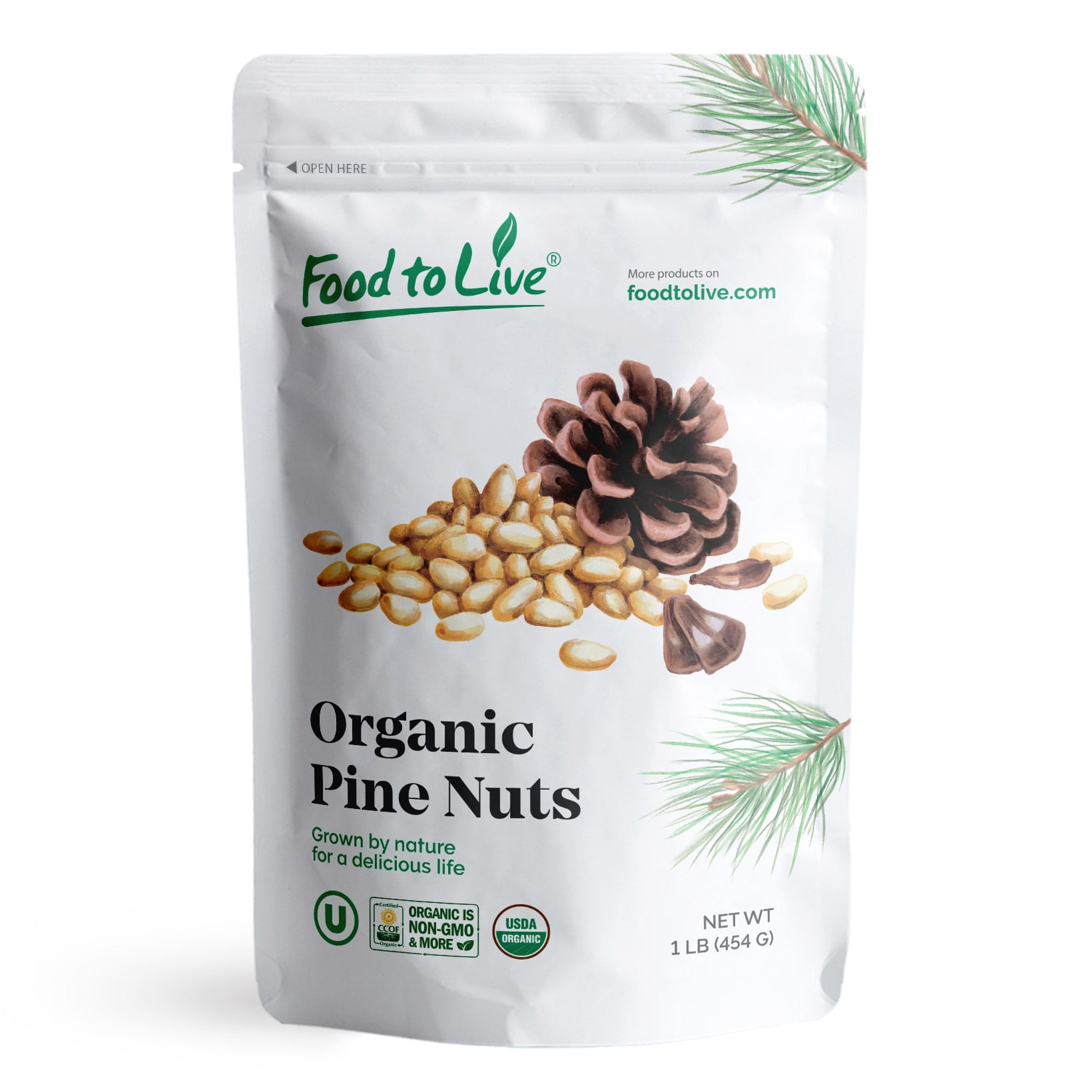 Organic Pine Nuts 1lb - rated 4.8 stars from 72 reviews