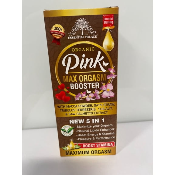 Organic Pink Max Orgasm Booster Natural Libido Enhancer Maximum Orgasm - Boost Stamina