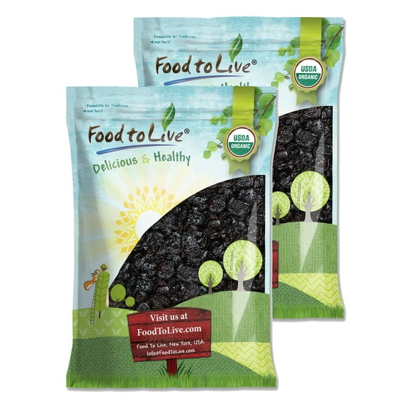 Organic Pitted Prunes, 15 Pounds — Non-GMO, Kosher, Raw, Vegan — by Food to Live