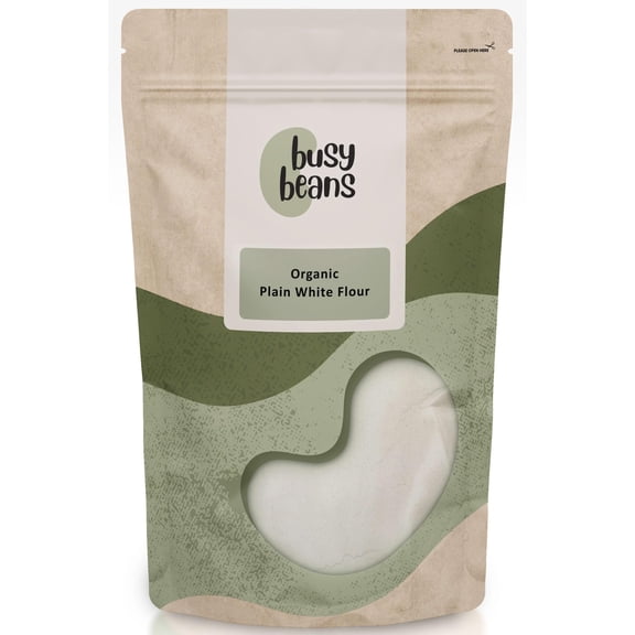 Organic Plain White Flour | Certified Organic | by Busy Beans Organic (1kg)