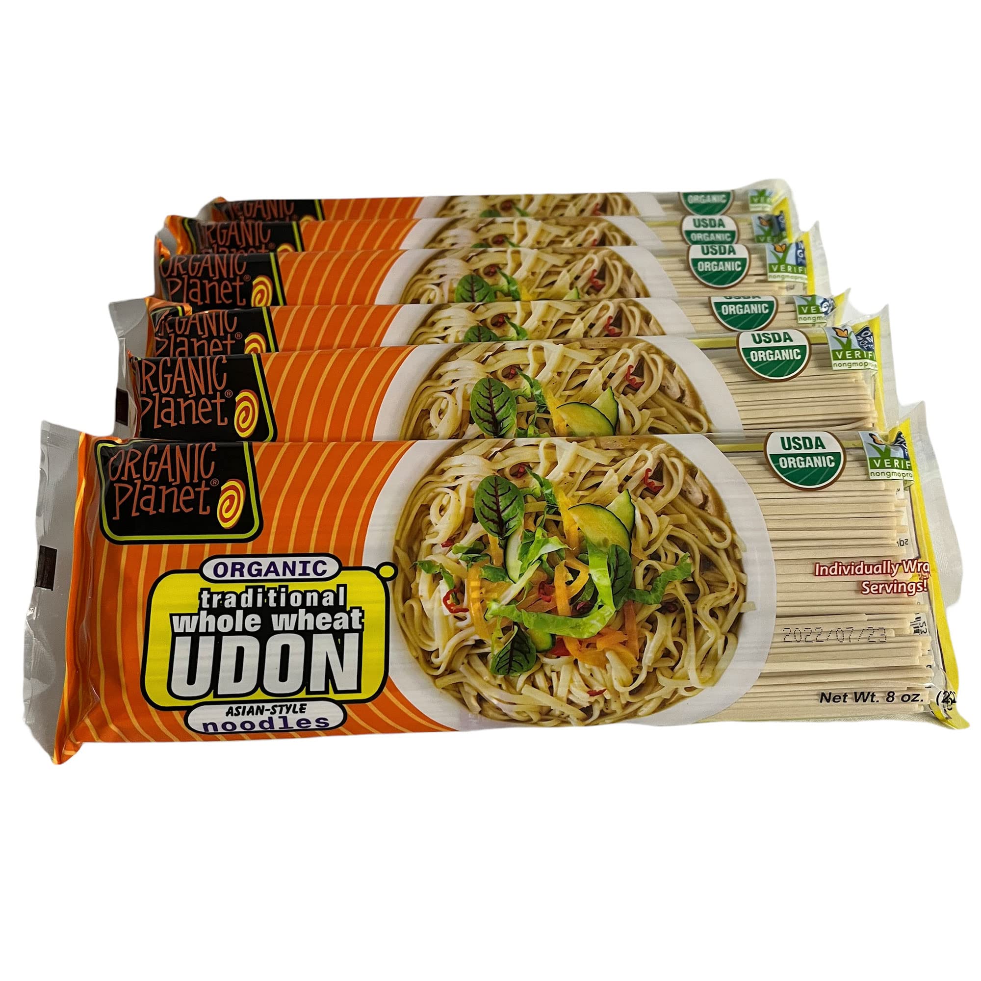 Organic Whole Wheat Udon Noodles, Dried Asian Noodles, NonGMO