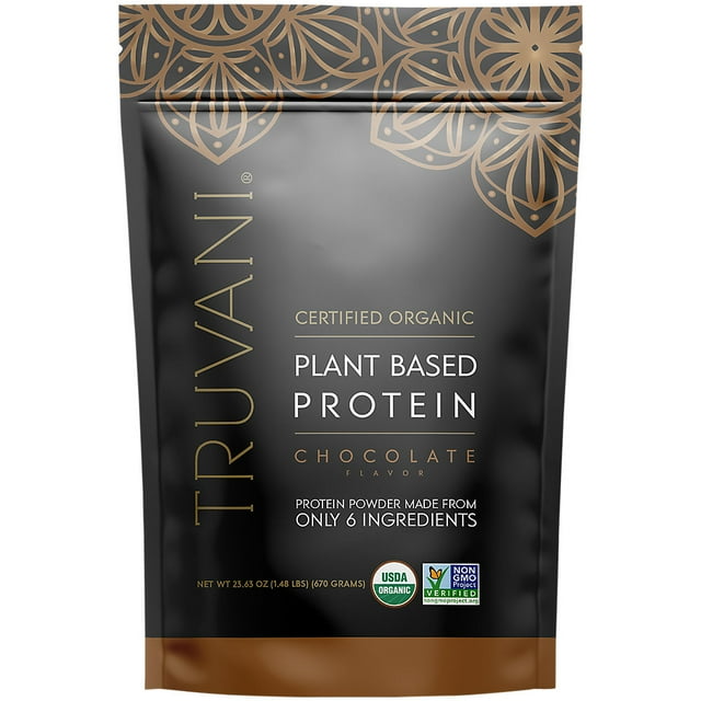 Organic Plant Based Protein Powder - Chocolate (1.48 Lbs. / 20 Servings)
