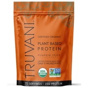Truvani Vegan Plant Based Pea Protein Powder | Organic | Pumpkin Spice | 20 Servings | Gluten & Dairy Free