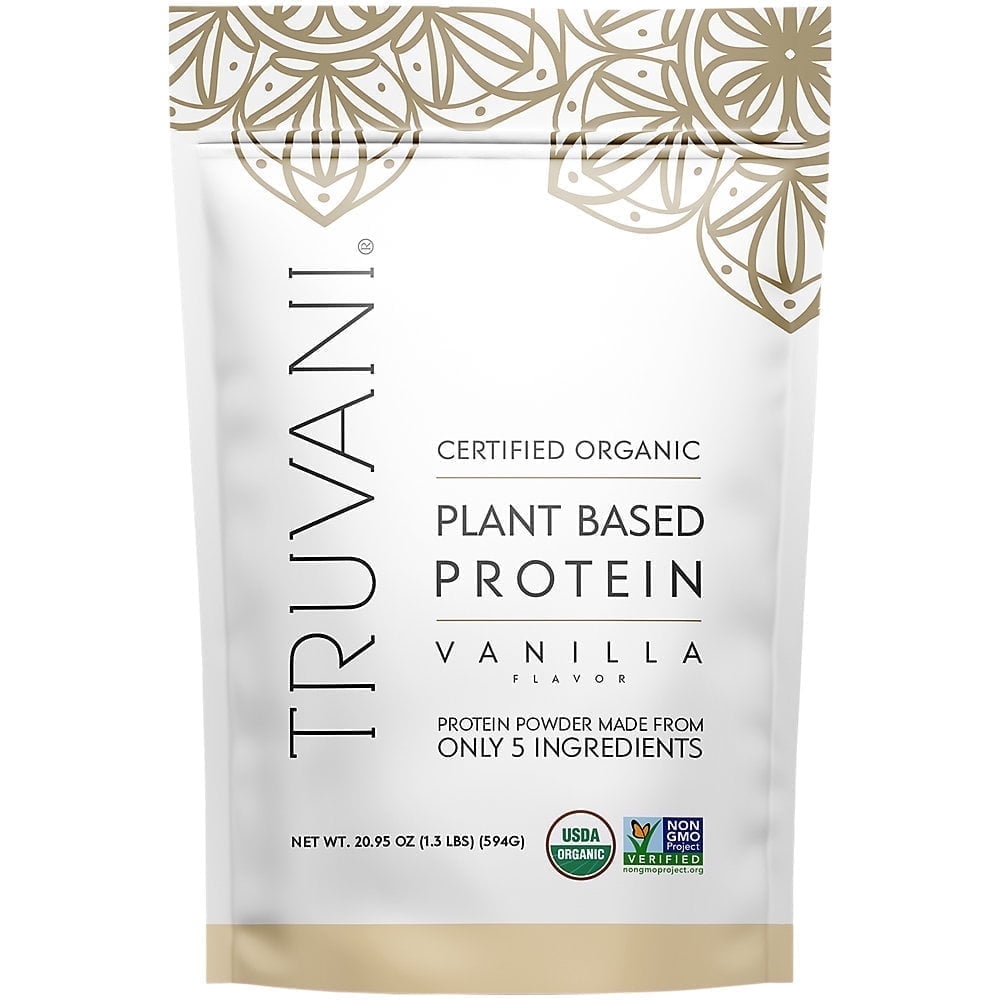 Truvani Vegan Protein Powder - Vanilla Protein Shake Mix - 20 Servings