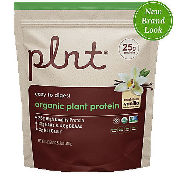 Organic Plant Protein Powder ? Vanilla ? 2.51 lbs./30 Servings